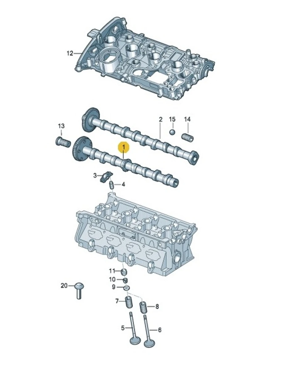 Вал распределительный впускной в сборе Audi Q7 06L101H