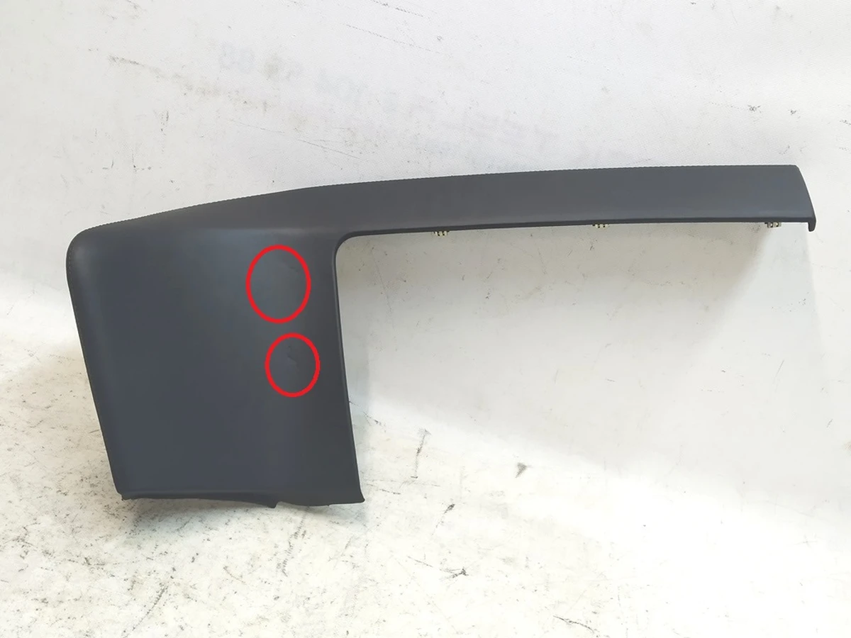 27 Накладка центральної панелі нижня права NAPPA GRAIN MAMMOTH LEATHE (LTHR BLK) з пошкодженням Tesla Model S, Model S REST, Model X 1002310-01-E