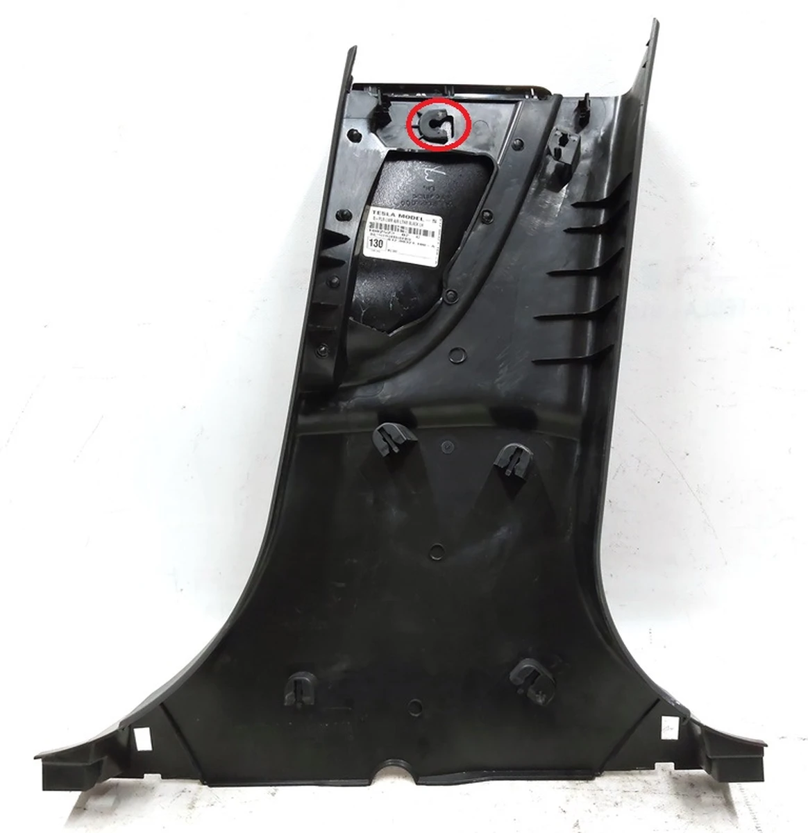 14 Облицювання стійки B нижня ліва LTHR BLK із пошкодженням Tesla model S, model S REST 1024686-02-C