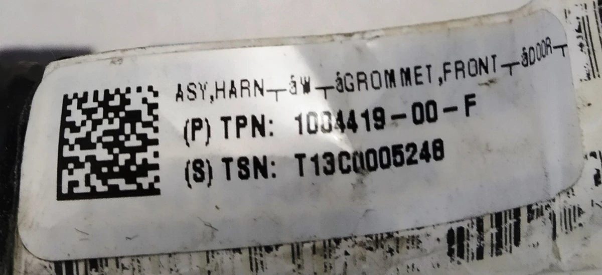 1 Wiring door front left Tesla model S 1004419-00-G