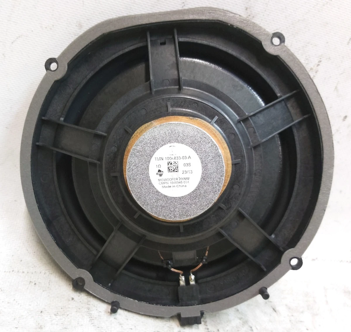 1 AUDIO, SPEAKER, ASSEMBLY, 200MM working, oxidized Tesla model S, model S REST, model X 1004833-11-A