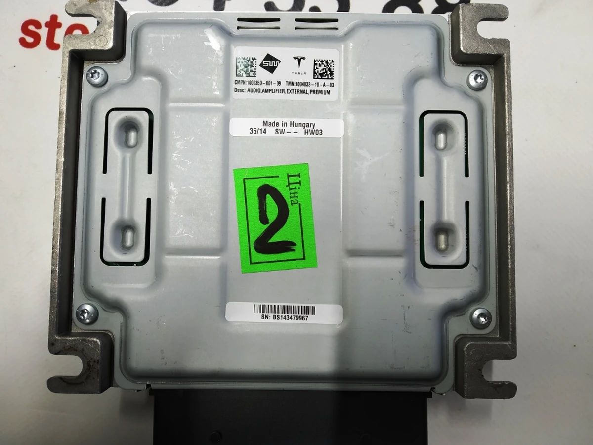 11 AUDIO, AMPLIFIER, EXTERNAL, PREMIUM Tesla model S, model S REST, model X 1004833-10-A