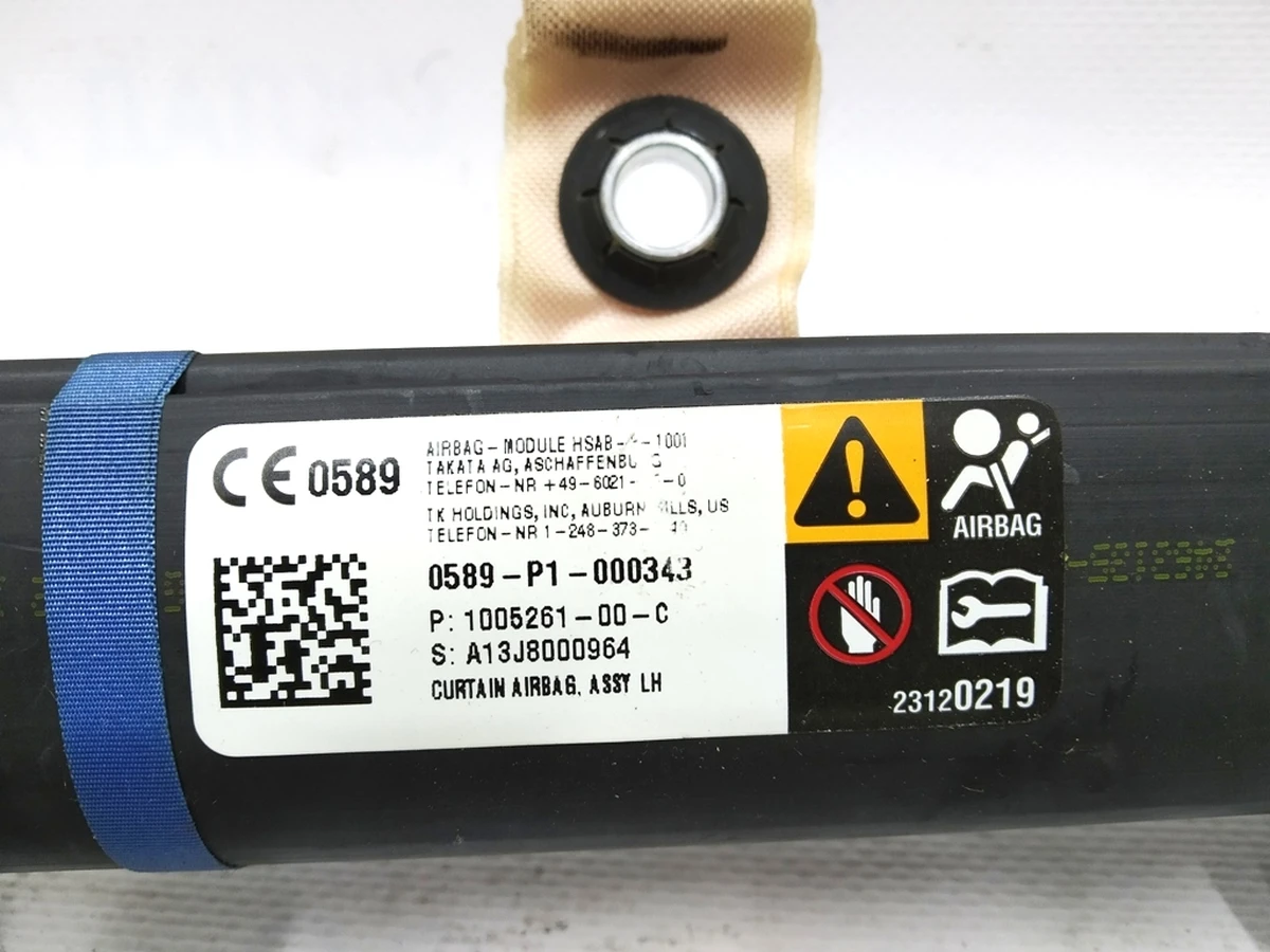 1 Подушка безпеки бічна ліва (шторка) Tesla model S, model S REST 1005261-00-D