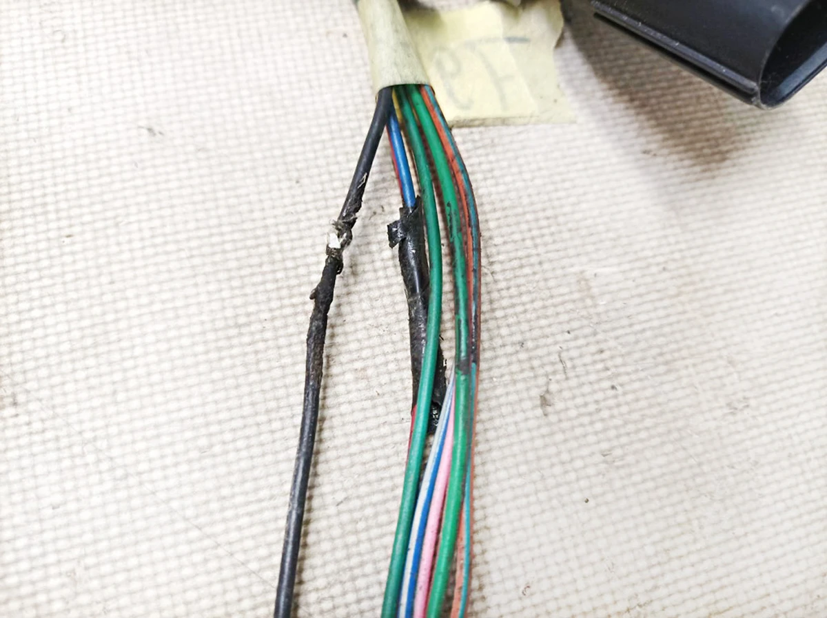 3 Front right underhood wiring harness with damage Tesla model S 1005312-00-H