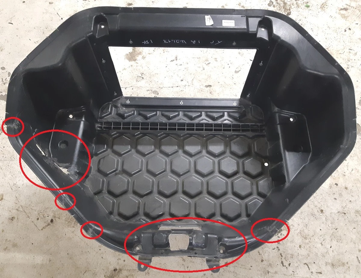 1 Engine compartment box RWD damaged Tesla model S 1005896-00-G