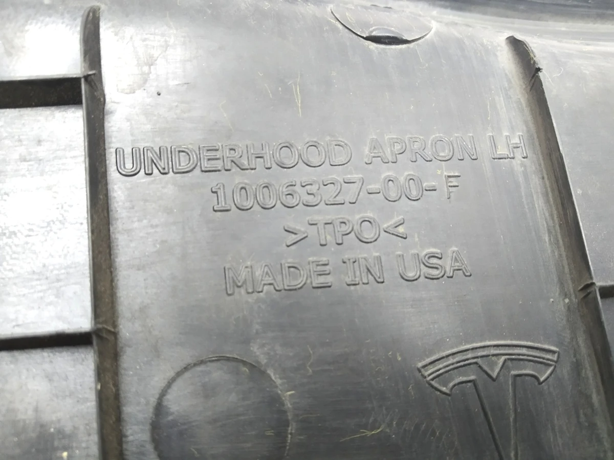 2 Underhood plastic box left RWD Tesla model S 1019073-00-E