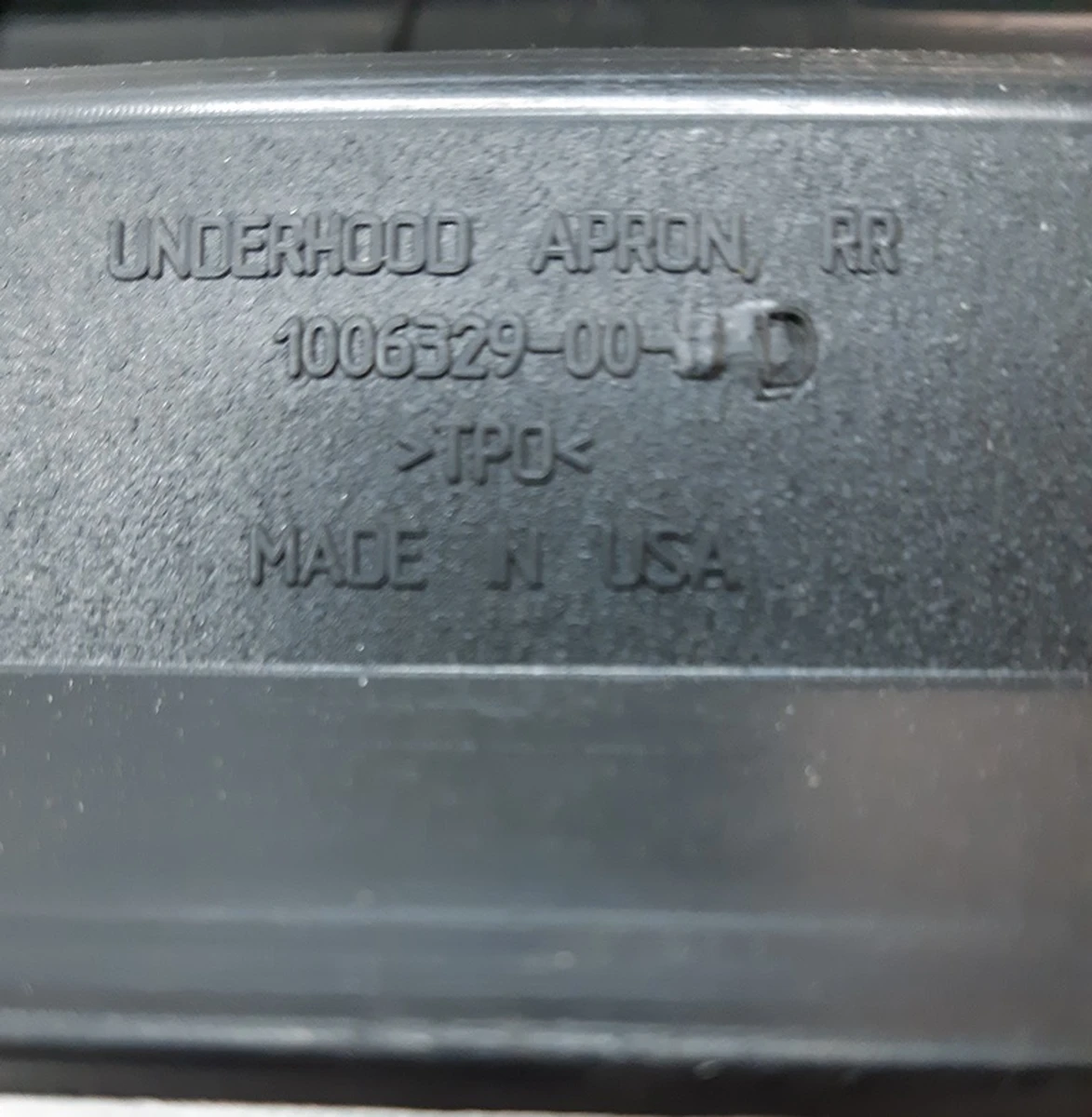 6 Underhood plastic box rear RWD assembly Tesla model S 1052775-00-A