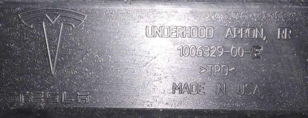 6 Підкапотний пластик боксу задній RWD у зборі Tesla model S 1052775-00-A