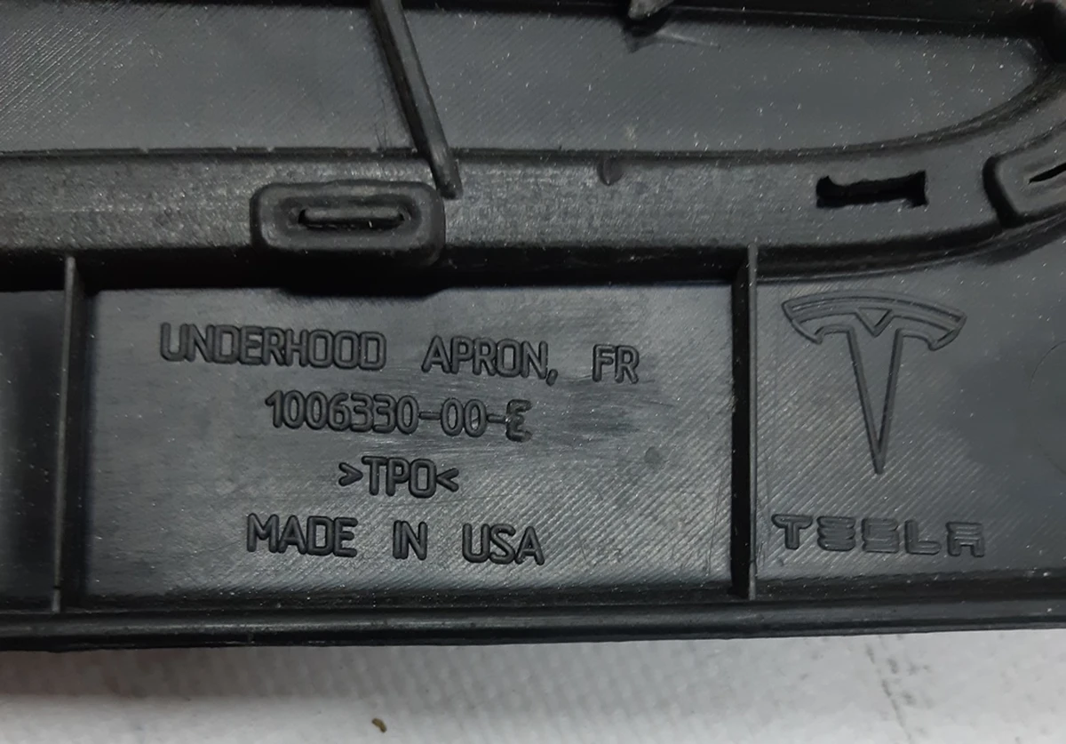 1 Engine compartment plastic front structural RWD Tesla model S 1051618-00-A