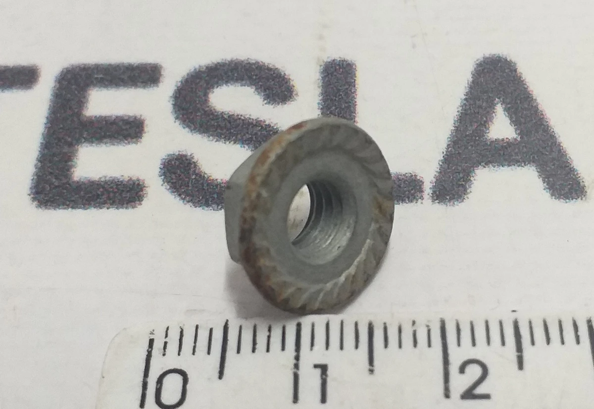 2 Гайка HF M6-1.00X18 (ZnAl)-Horn fastener Tesla Model S, Model S REST,  Model X, Model 3 1006538-00-A