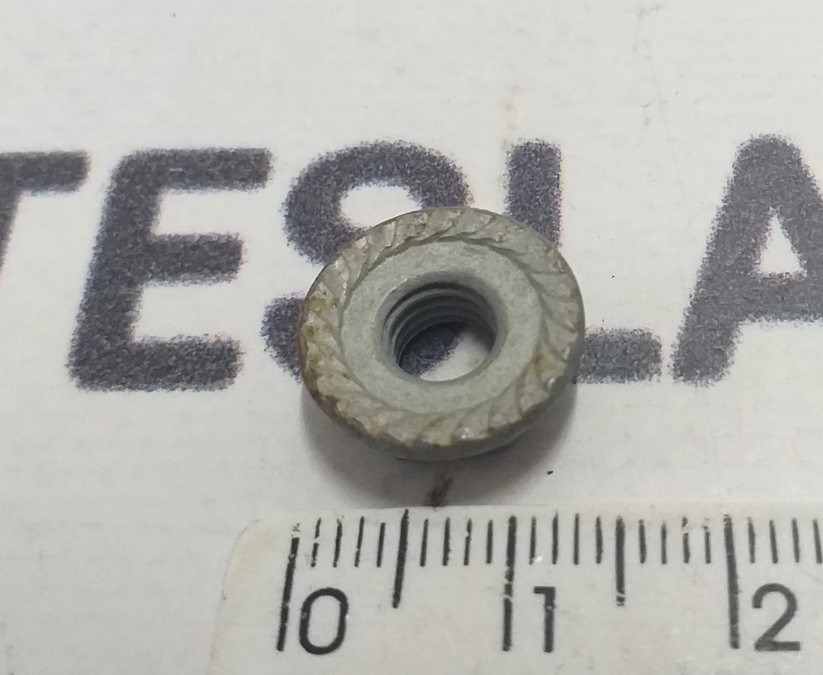 2 Гайка HF M6-1.00X18 (ZnAl)-Horn fastener Tesla Model S, Model S REST,  Model X, Model 3 1006538-00-A