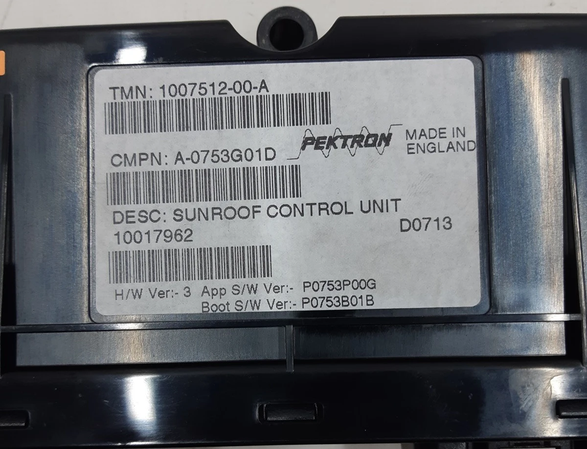 4 MODEL S SUNROOF CONTROLLER Tesla model S, model S REST 1007512-00-B