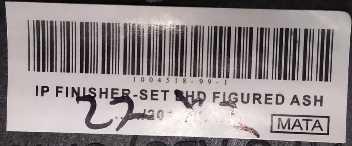 18 Decorative overlay of the central panel driver's right FIGURED ASH MATA Tesla model S REST, Tesla model X 1004518-99-I