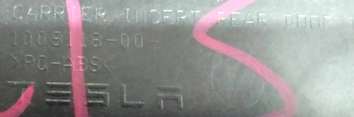 33 Rear right door card pocket NGML (smooth leather, illuminated) Tesla model S, model S REST 1008115-02-J