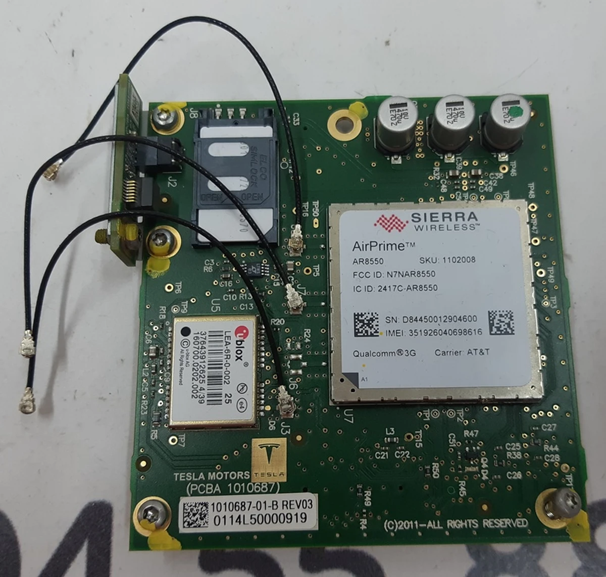 4 Модем US (3G) REV03 Tesla model S, model S REST, model X 1054968-01-B