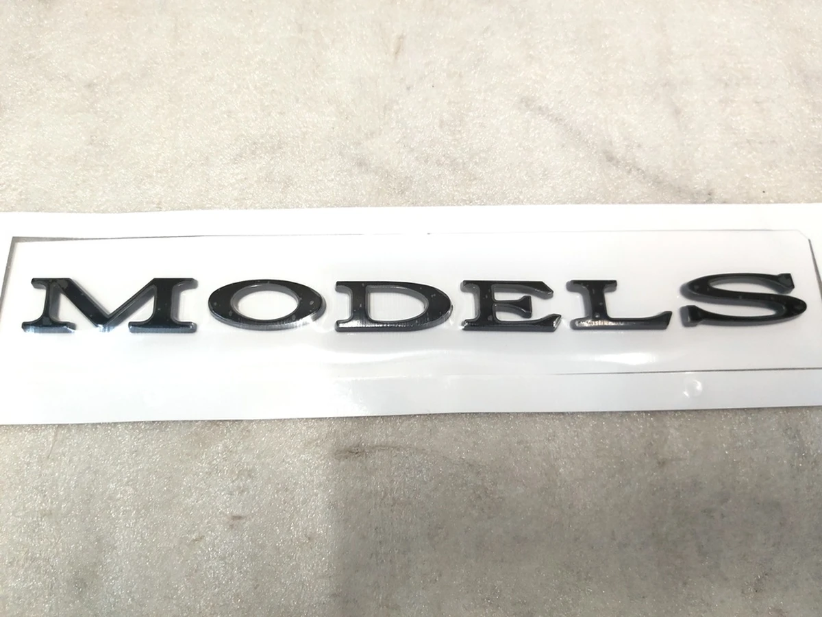Емблема "MODEL S" GLOSSY BLACK кришки багажника Tesla model S, model S REST 1013738-00-C