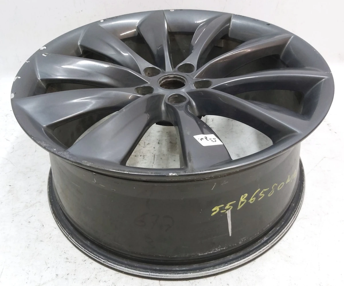 1 WHEEL, 21X9.0 - GREY TURBINE - REAR damaged Tesla model S, model S REST 1054044-00-C