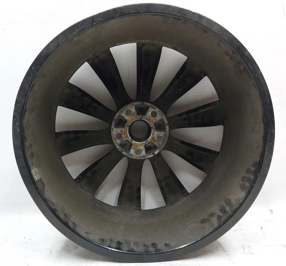 1 WHEEL, 21x9.0J - BLACK TURBINE with damage Tesla model S 1017337-00-B