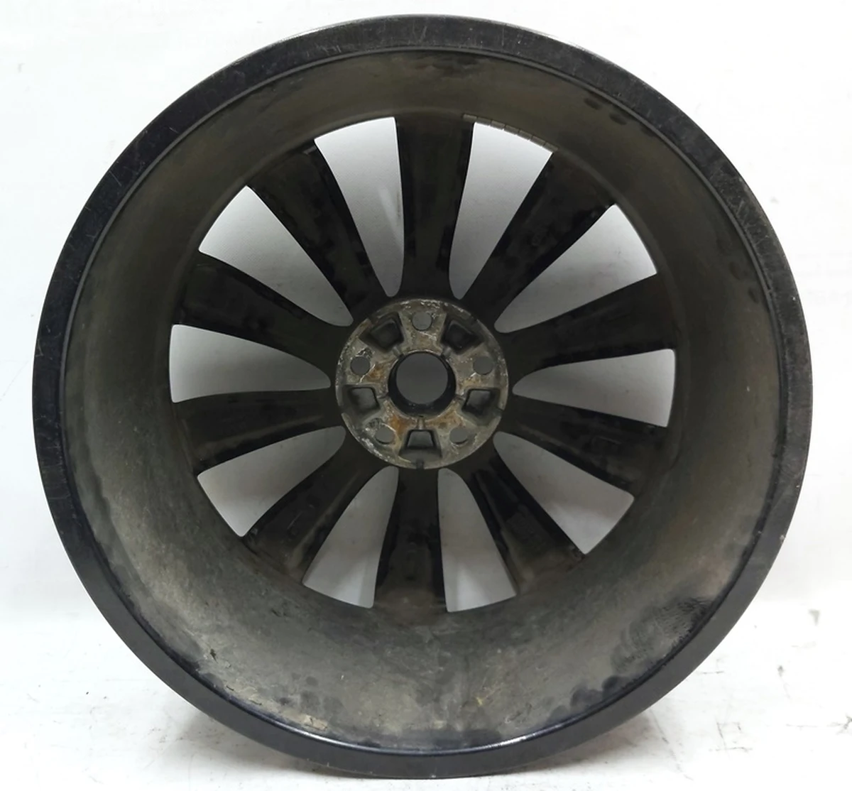 1 WHEEL, 21x9.0J - BLACK TURBINE with damage Tesla model S 1017337-00-B