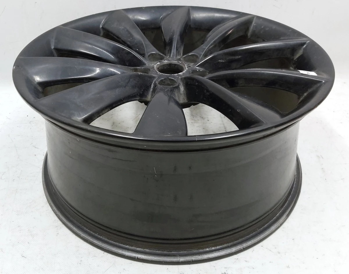 1 WHEEL, 21x9.0J - BLACK TURBINE with damage Tesla model S 1017337-00-B