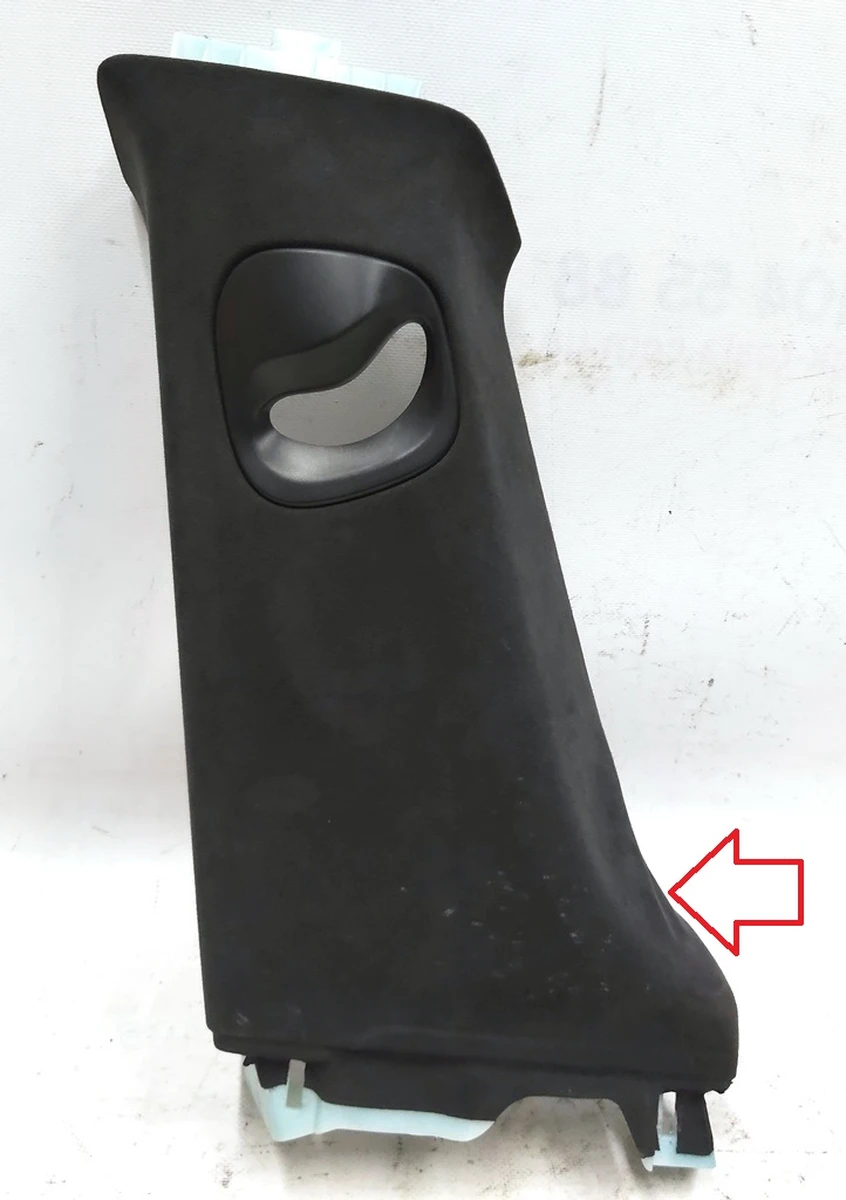 15 Облицювання стійки B верхня ліва чорний Alcantara з пошкодженням Tesla model S, model S REST 1021612-02-A
