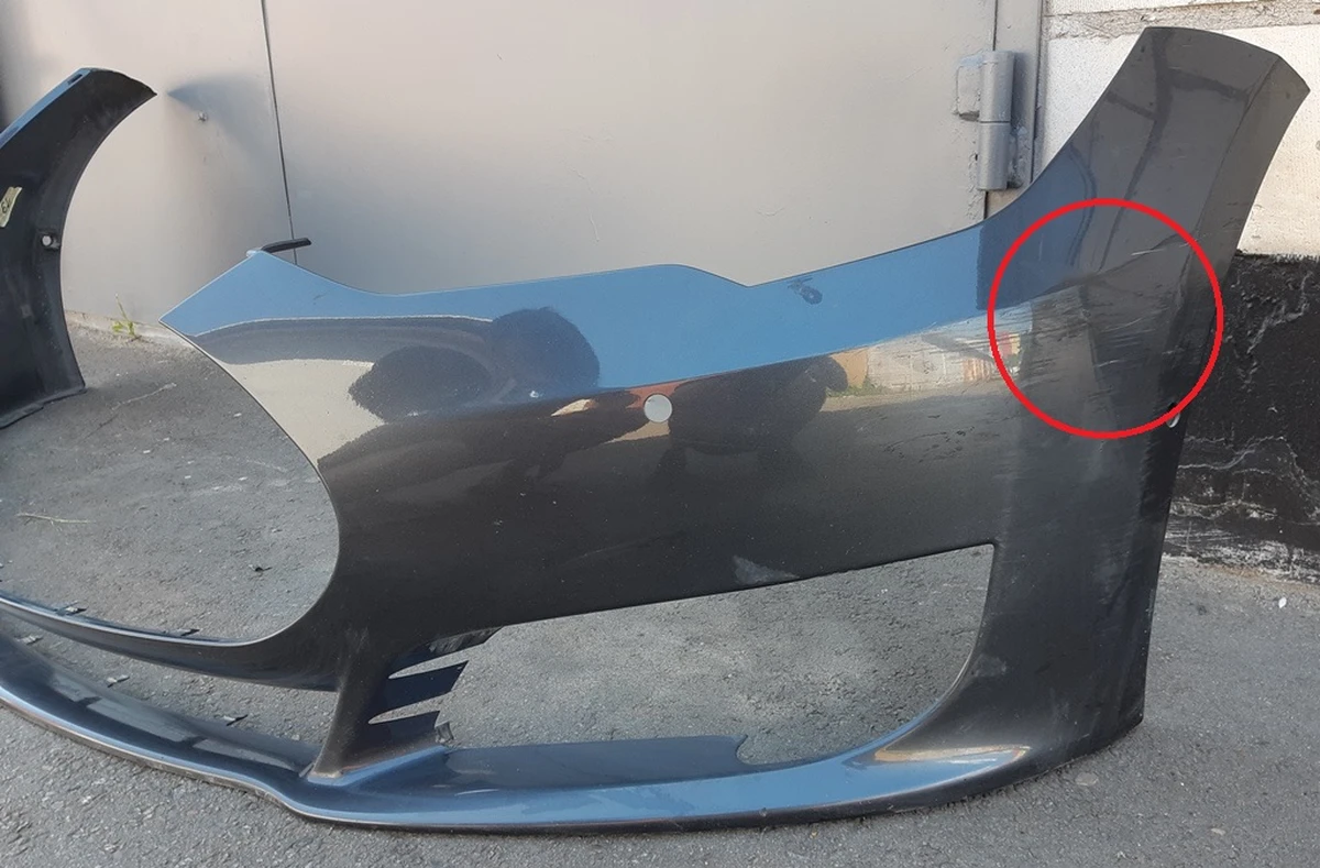 1 Бампер передній під 6 парктроників з кріпленнями (з пошкодженням) PMNG Tesla model S 1068760-00-A