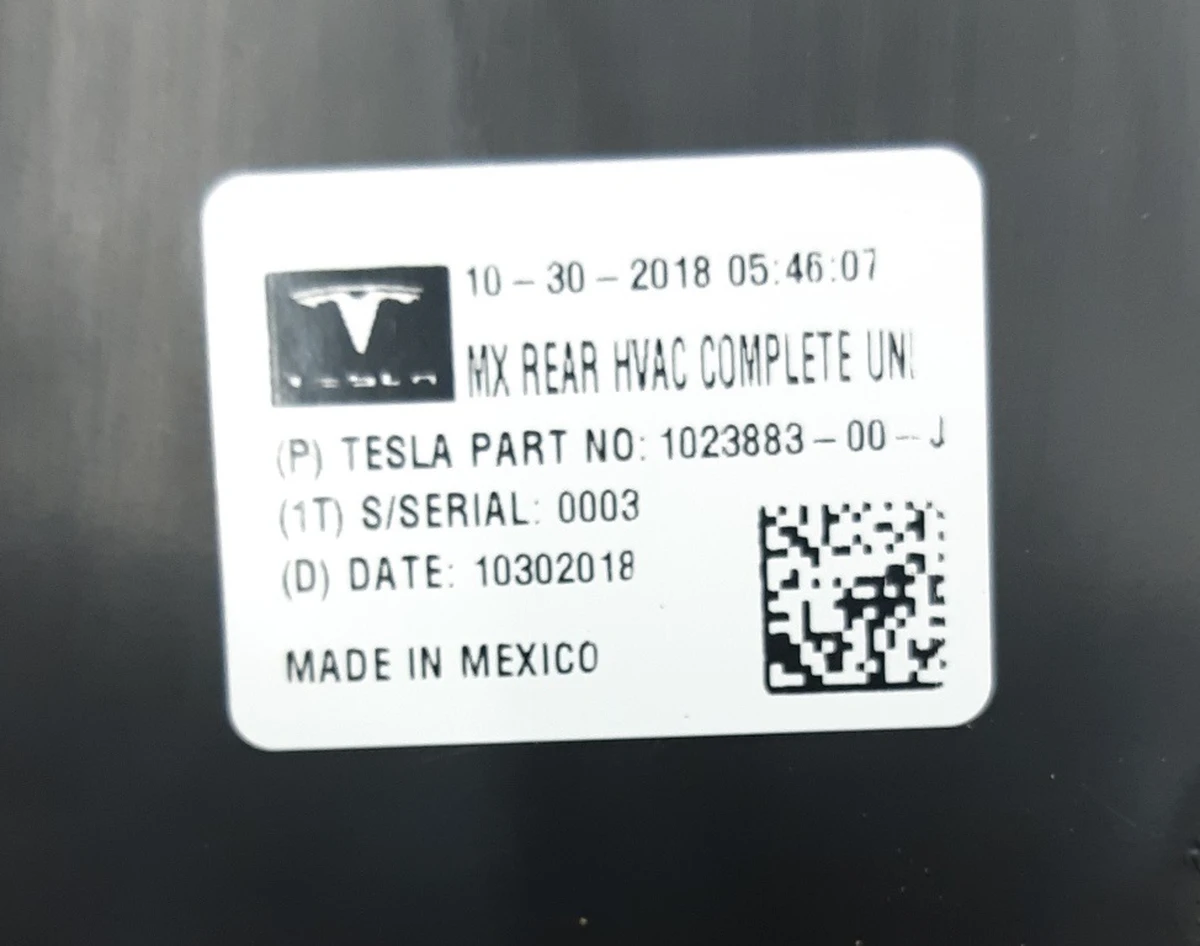 14 Задня печка без клапана і нагрівального елемента Tesla model X 1023883-00-J