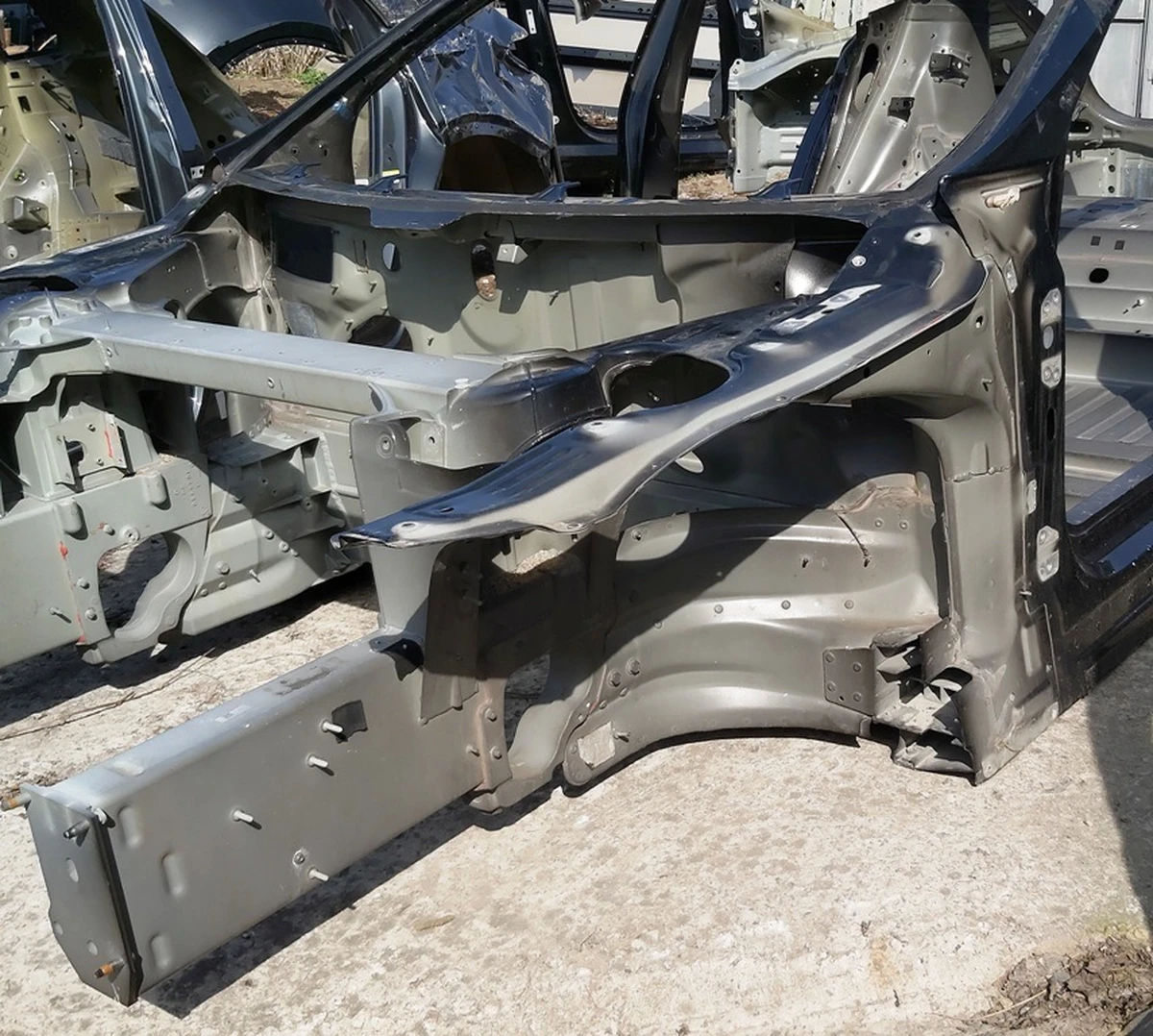 7 ASSY - BODY SIDE OTR A-PILLAR LH SVC AWD PBSB with spar assembly Tesla model S, model S REST 1022596-S0-L