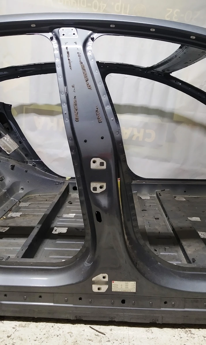 8 Кузовная панель правой стойки B (средней) в сборе (наруж   сред   внутр части) Tesla model S, model S REST 1024205-S0-B