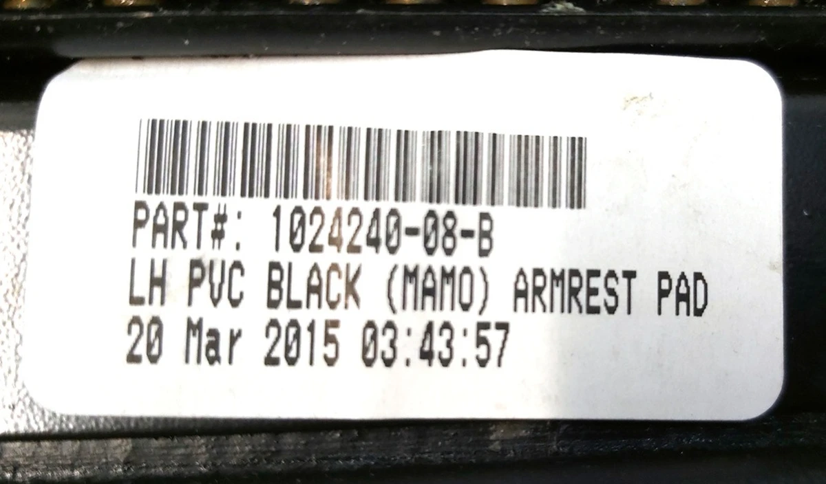 13 Підлокітник консолі PVC B BLACK лівий Tesla model S, model S REST, model X 1046444-14-D