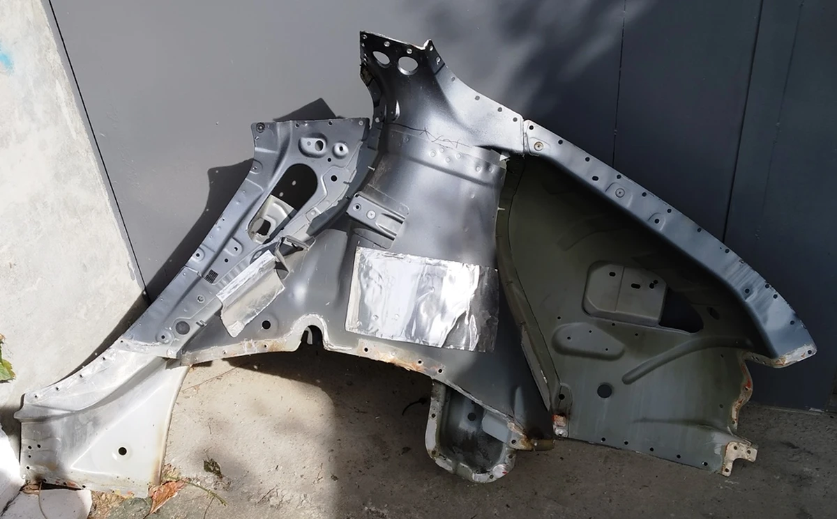 20 Четверть задняя правая стакан в сборе с кузовными панелями колесной арки RWD Tesla model S, model S REST 1024367-S0-A