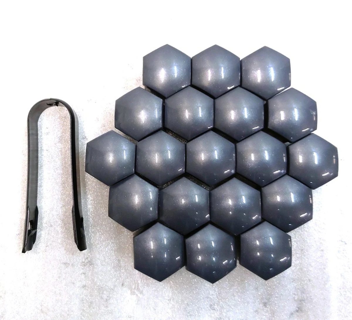 9 Комплект ковпачків колісної гайки d19 GRAY 20 штук Tesla all models 1027010