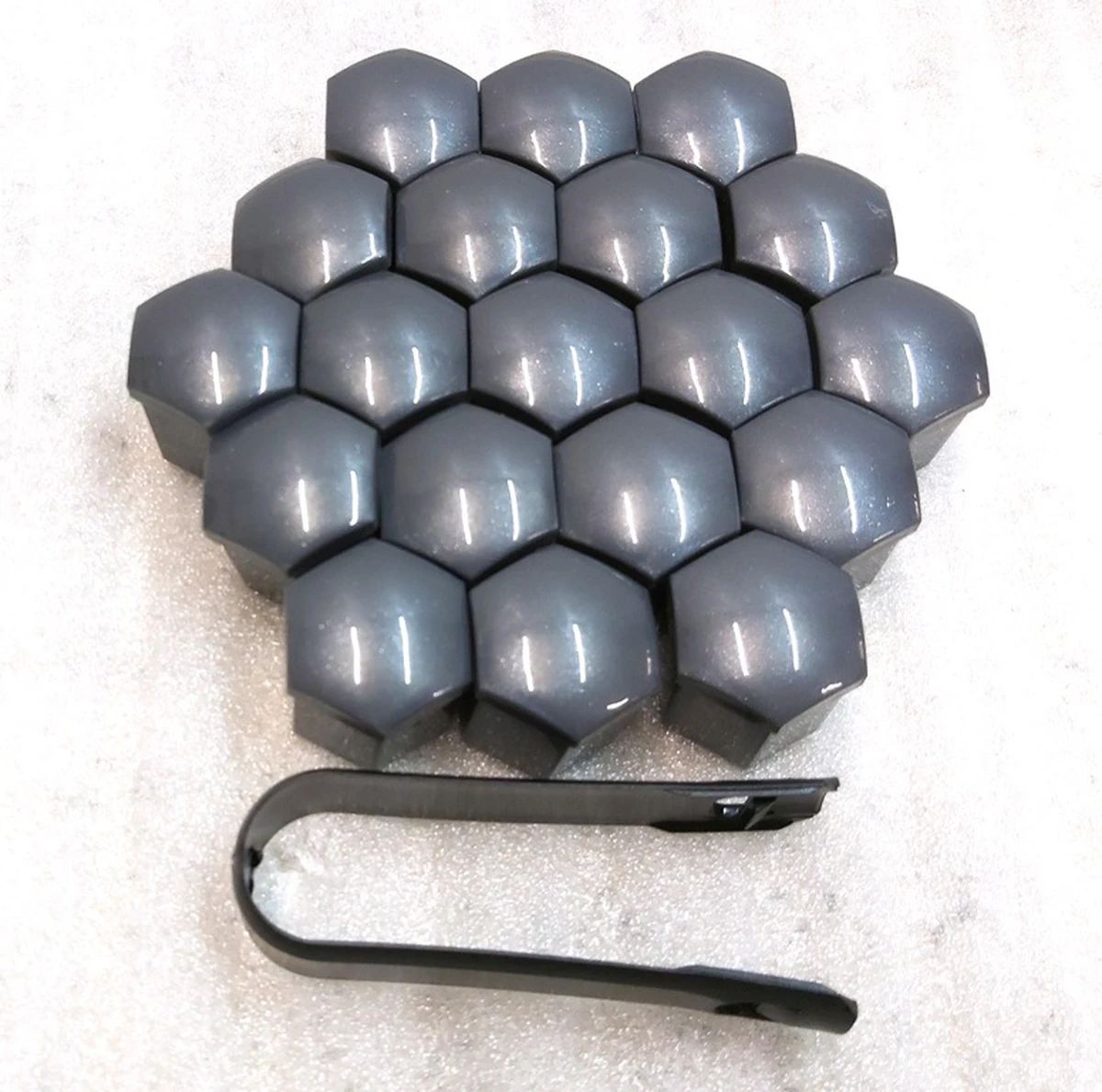 9 Комплект ковпачків колісної гайки d19 GRAY 20 штук Tesla all models 1027010