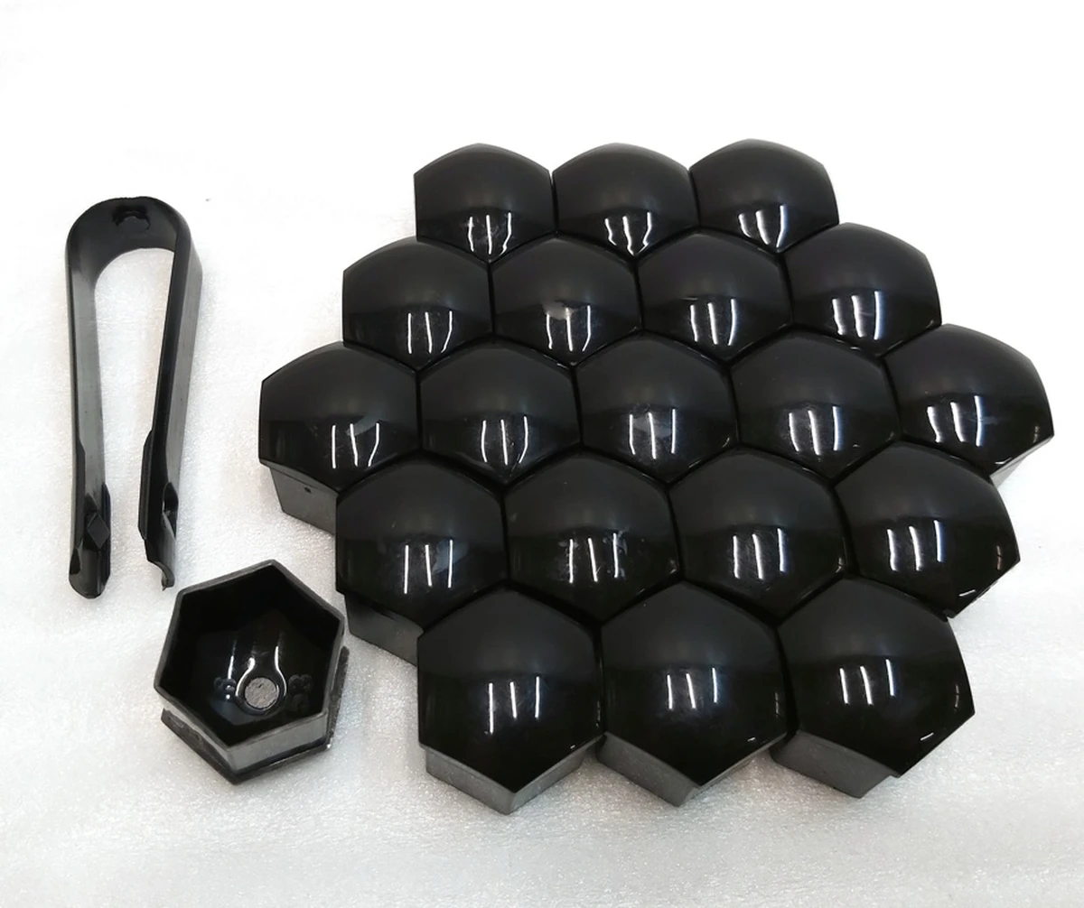 9 Комплект колпачков колесной гайки d21 BLACK с ключём Tesla all models 1027010