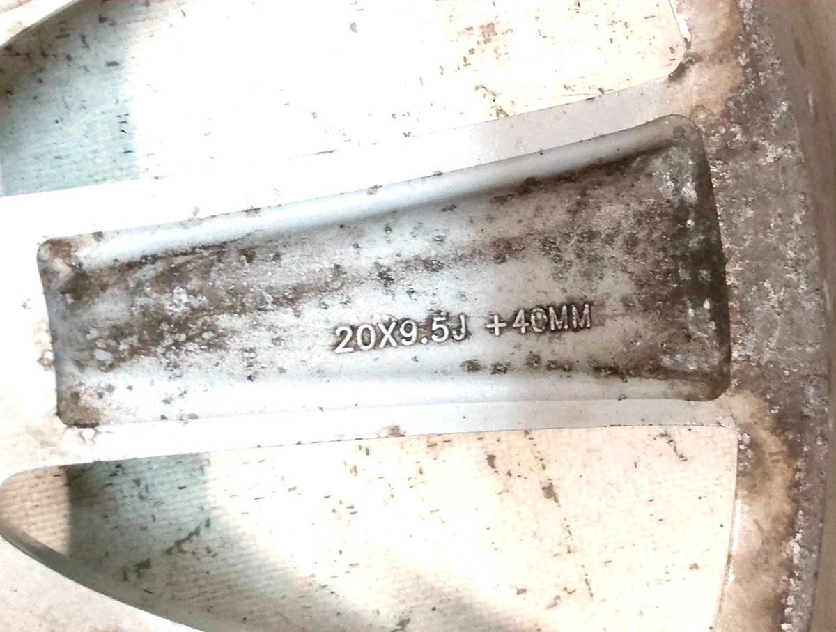 2 Диск колісний задній 20X9.5 ET40 - GREY SLIPSTREAM з пошкодженням Tesla model X 1065204-02-B