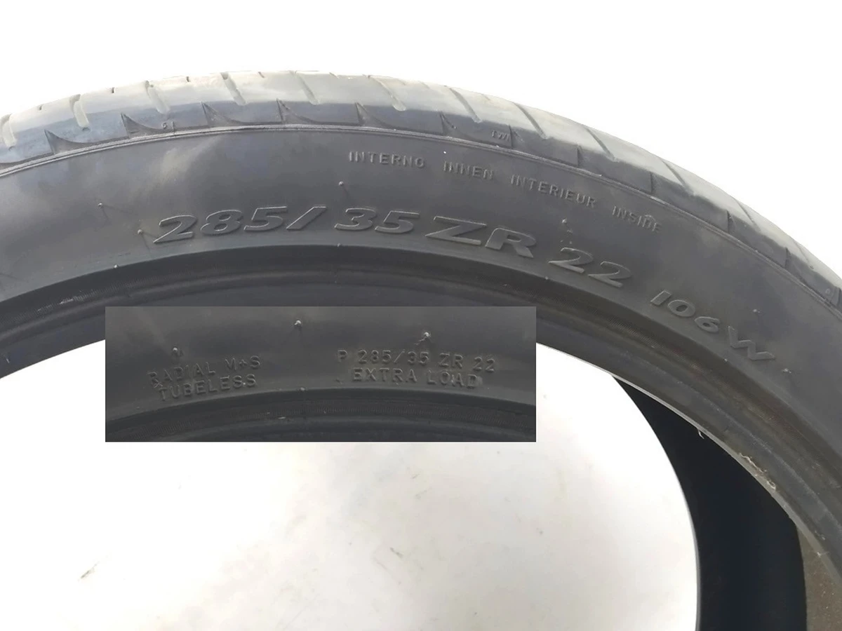 1 285/35R22 106W A/S PIRELLI SCORPION ZERO PNCS TIRE Tesla model X 1027262-00-B