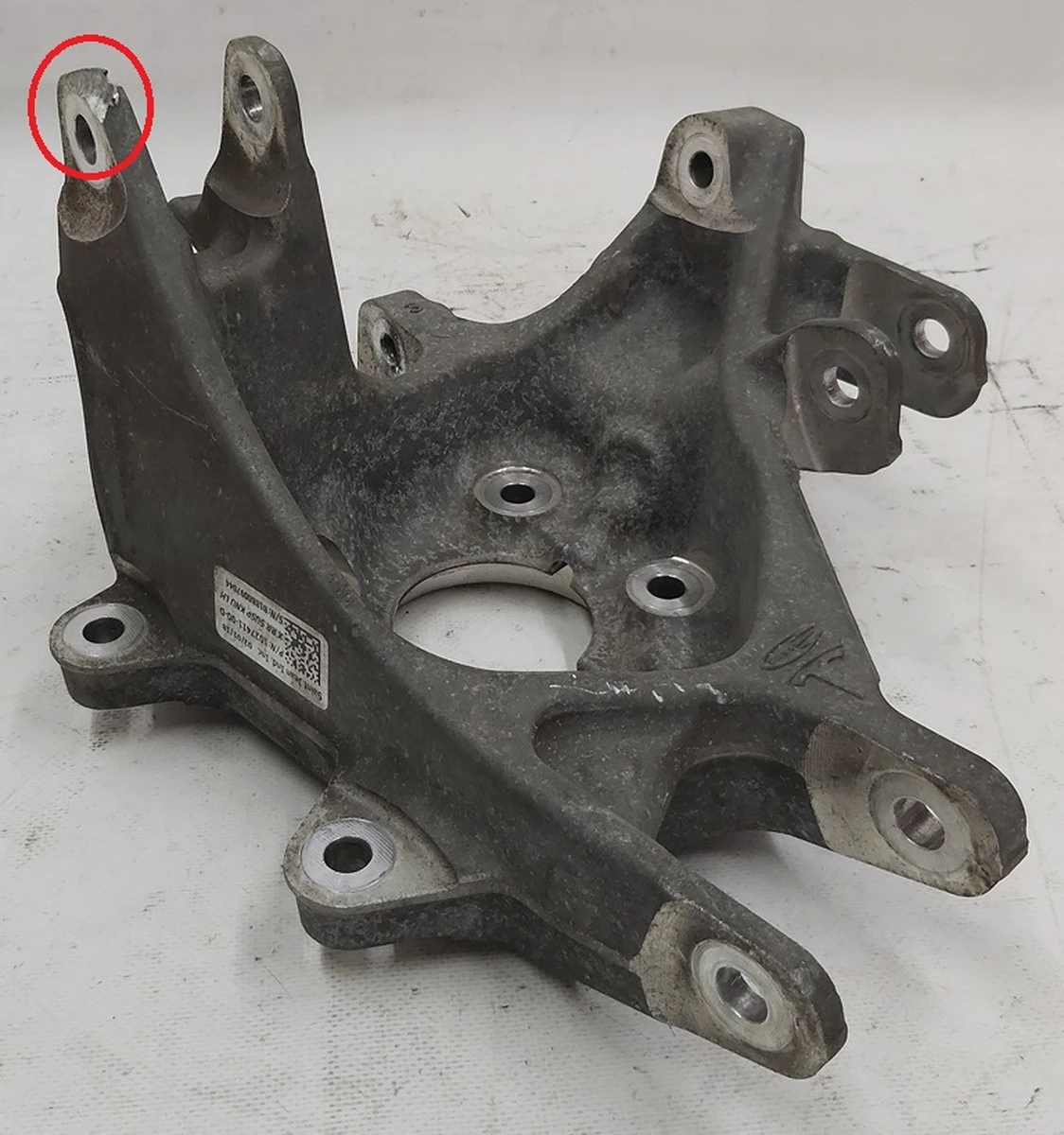1 Left rear knuckle (trunnion) with damage Tesla model X 1027411-00-D