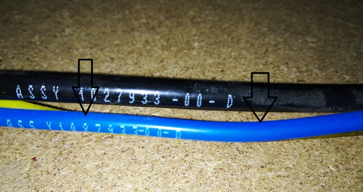 3 Пневмопровод компрессор передний левый (синий) с повреждением Tesla model X 1027933-00-D