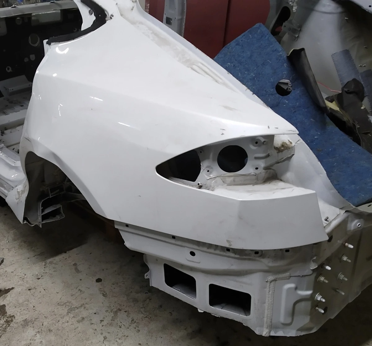 3 Чверть задня ліва крило (велике посадкове місце порту зарядки з пошкодженням) Tesla model S REST 1031638-S0-A