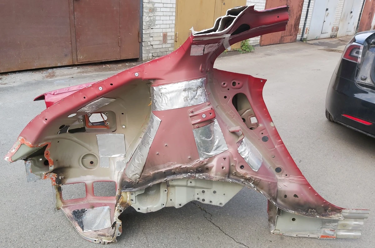 3 Четверть задняя левая крыло большое посадочное место порта зарядки PPMR Tesla model S REST 1031638-S0-A