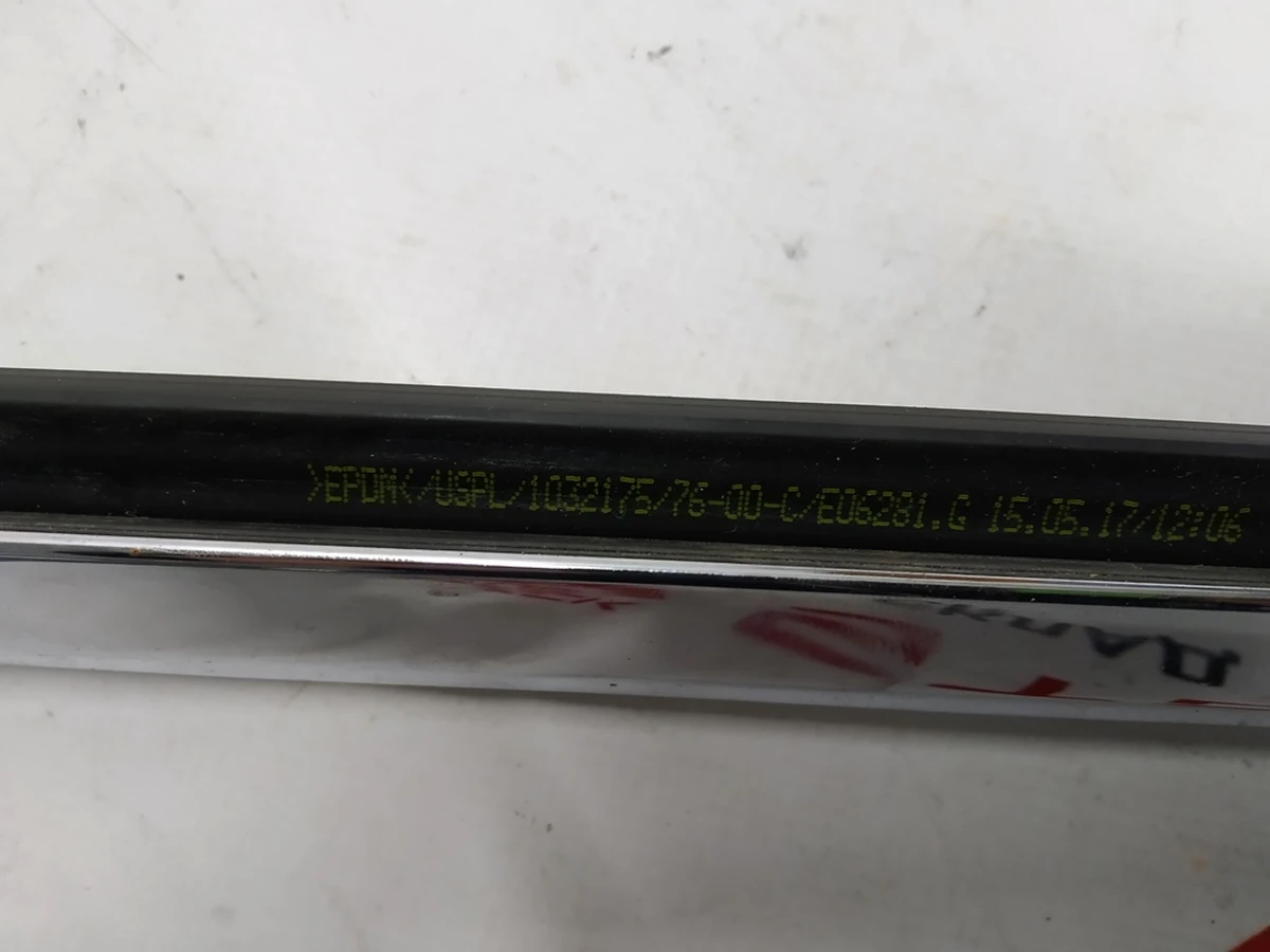 14 Molding outer lower door rear left chrome Tesla model X 1032167-88-D