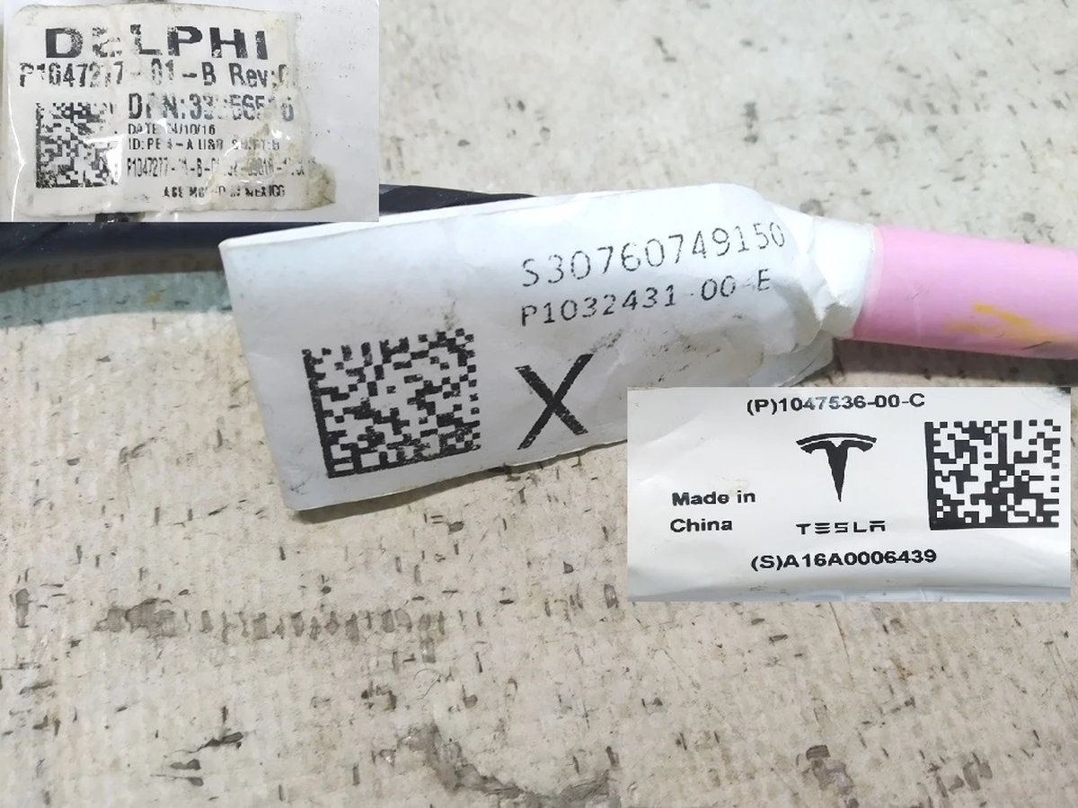 3 Електропроводка центральної консолі Tesla Model S, Model S REST, Model X 1032431-00-E