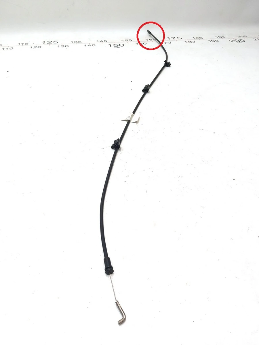 7 Тросик замку капота вторинний (довгий) 117см з ушкодженням Tesla Model S, Model X 1061816-00-E