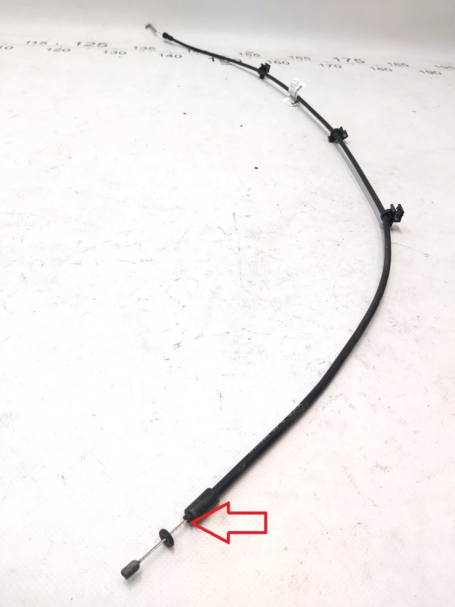 7 Тросик замку капота вторинний (довгий) 117см з ушкодженням Tesla Model S, Model X 1061816-00-E