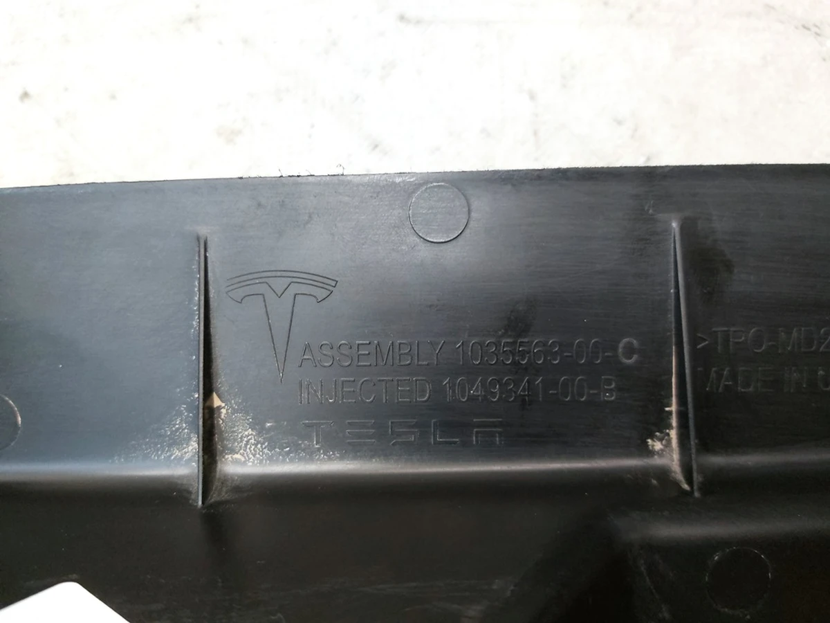 27 Assembly cover foot well pass left hand drive Tesla Model X 1035563-00-C