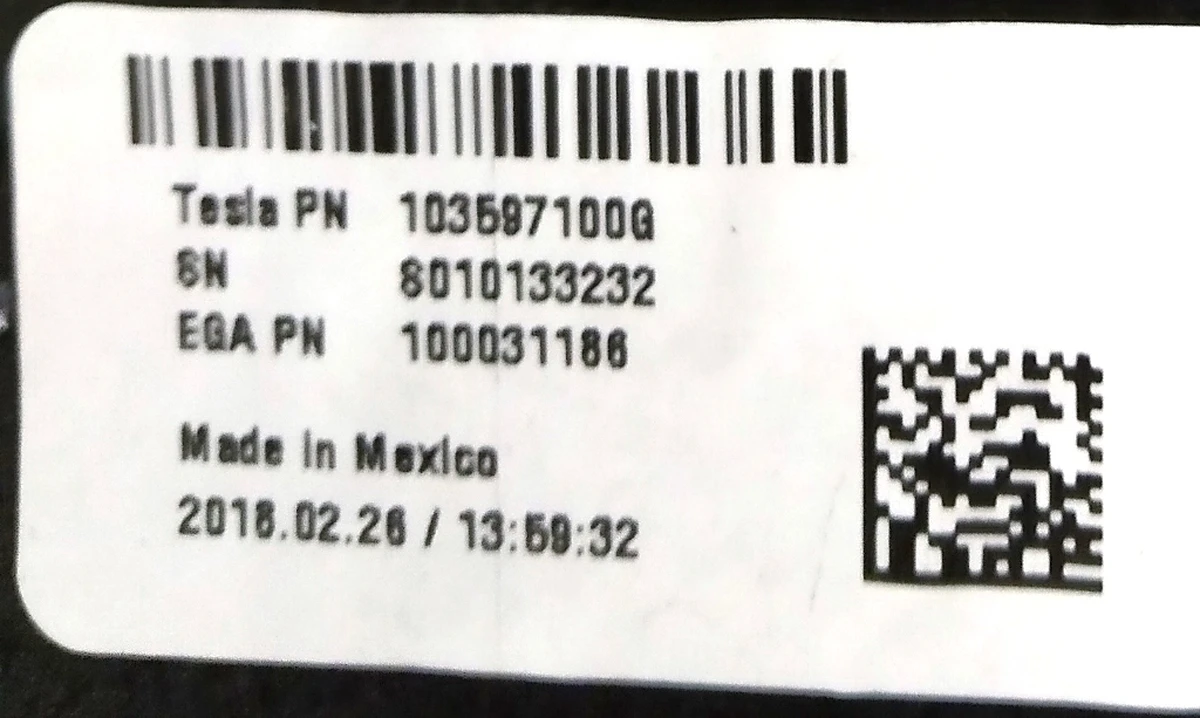 14 ASY, B-PILLAR LOWER, RH Tesla model X 1035971-00-G