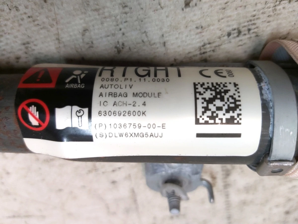 2 Подушка безопасности верхняя (шторка) 1-ый ряд сидений правая Tesla model X 1036759-00-G
