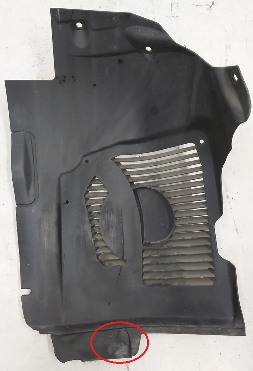 8 ASSEMBLY, LOUVRE, LEFT WHEEL LINER - DUAL MOTOR (with parktronic socket) with damage Tesla model S 1036887-00-E