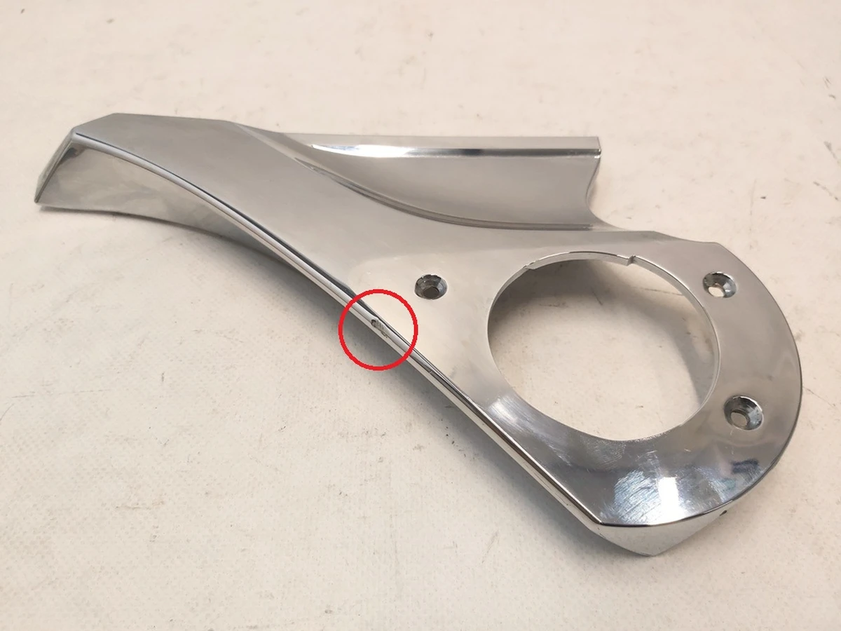 3 Накладка кронштейна дзеркала зовнішнього верхнього лівого 2148.3001 CHROME з пошкодженням Tesla Model S, Model S REST 1041317-00