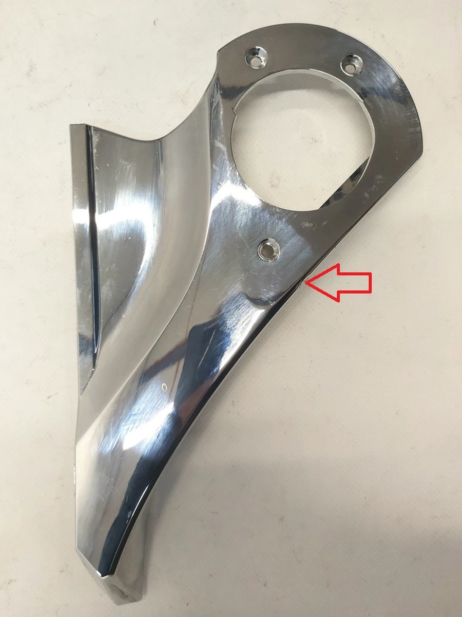 3 Накладка кронштейна дзеркала зовнішнього верхнього лівого 2148.3001 CHROME з пошкодженням Tesla Model S, Model S REST 1041317-00